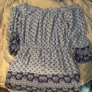 Madewell Blue Floral Patterned Blouse